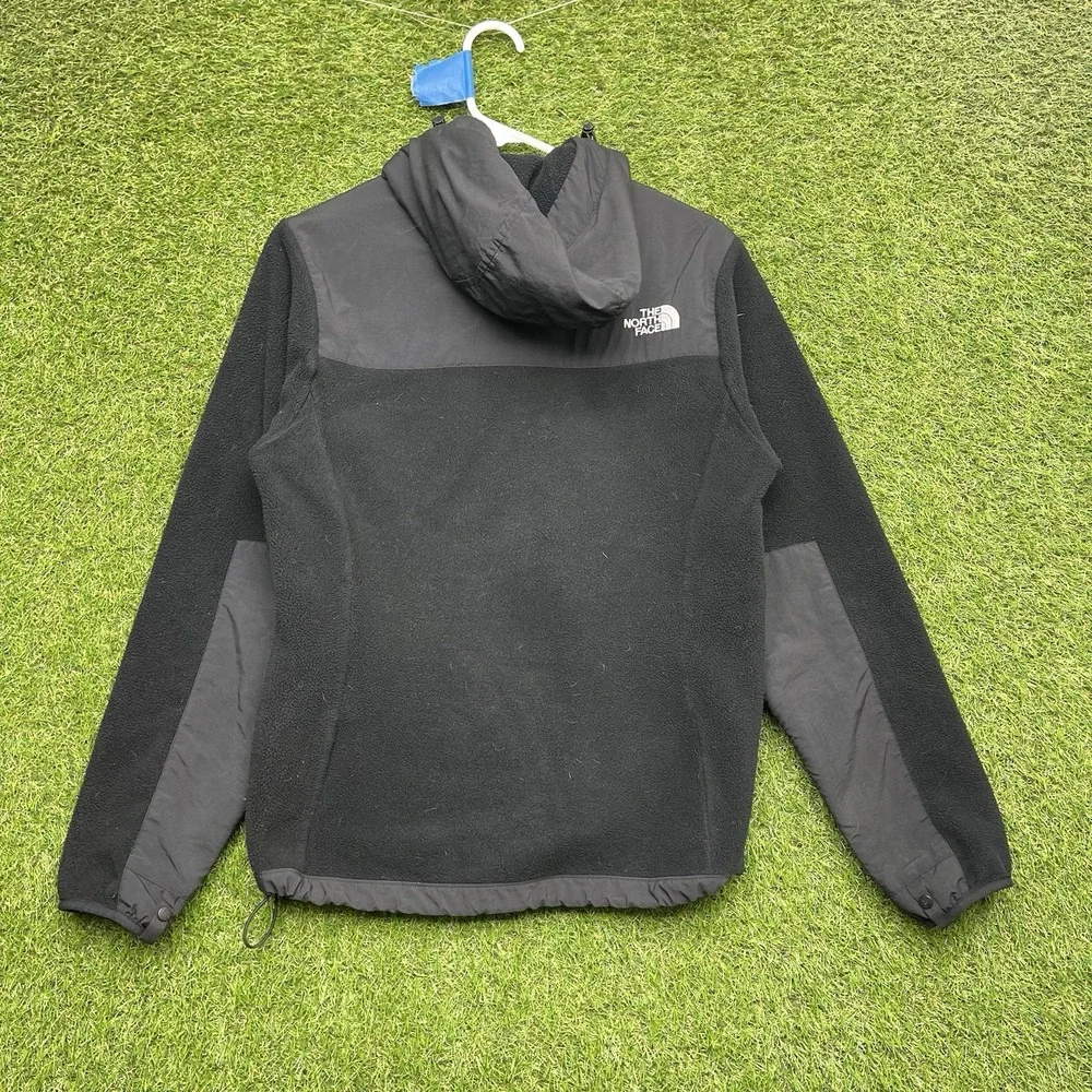 The North Face Jacket Mens Small Black Hooded Denali Fleece Full Zip Hiking